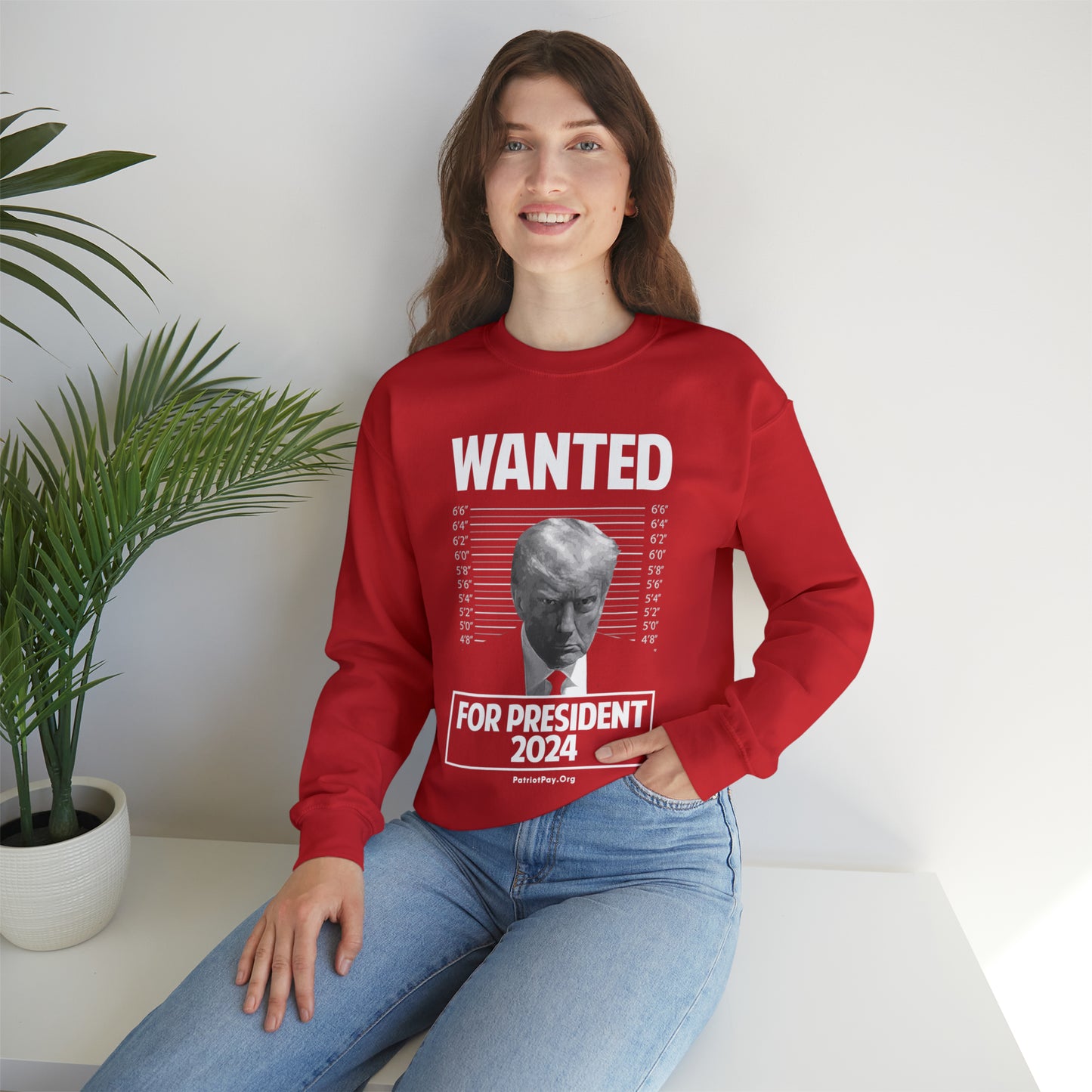 Wanted For President Heavy Blend™ Crewneck Sweatshirt