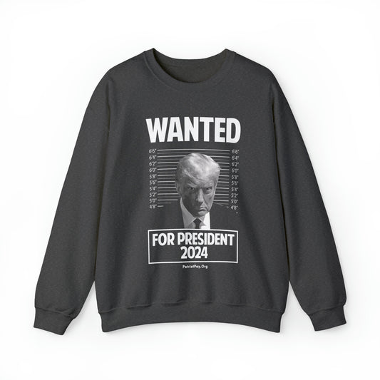 Wanted For President Heavy Blend™ Crewneck Sweatshirt