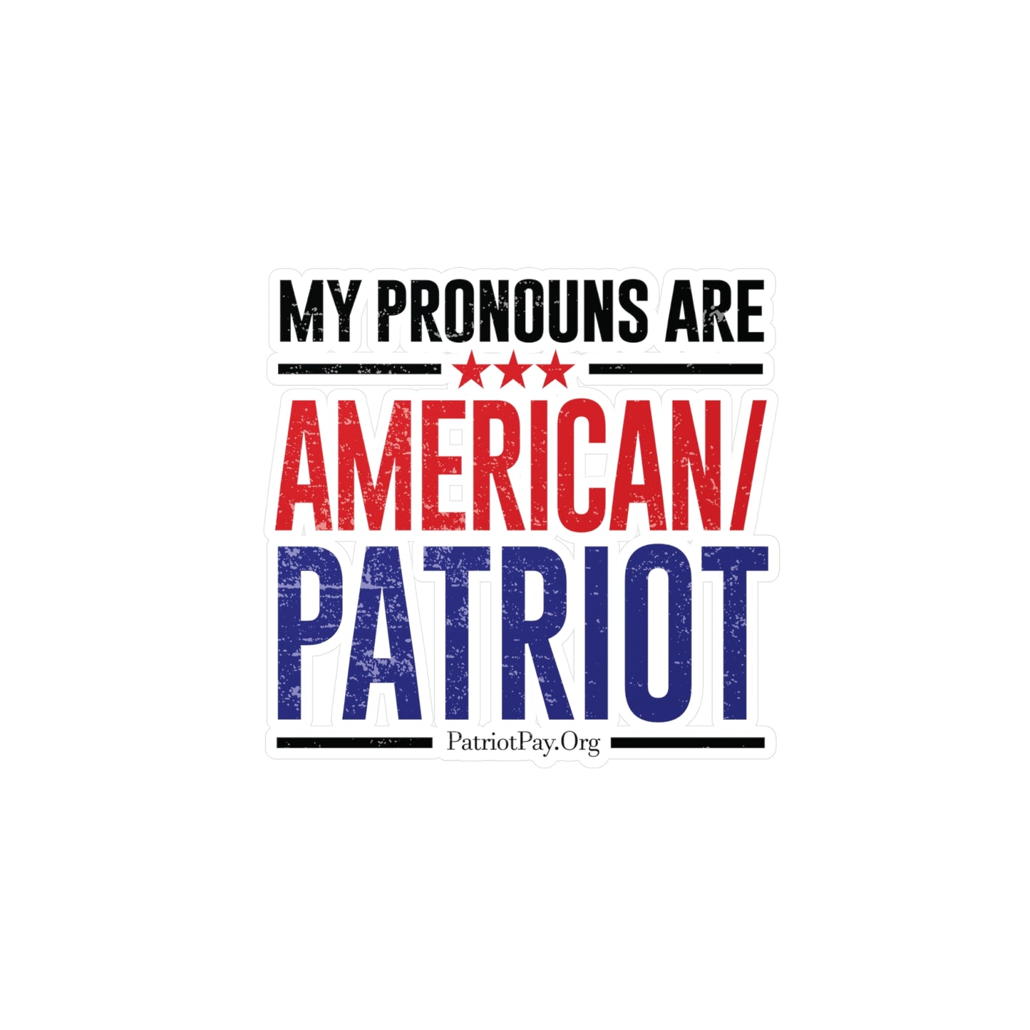 American Patriot Kiss-Cut Vinyl Decals